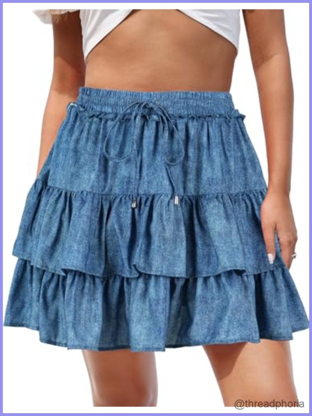 Women's Athletic Tennis Skort with Built-in Shorts High Rise A-Line Ruffled